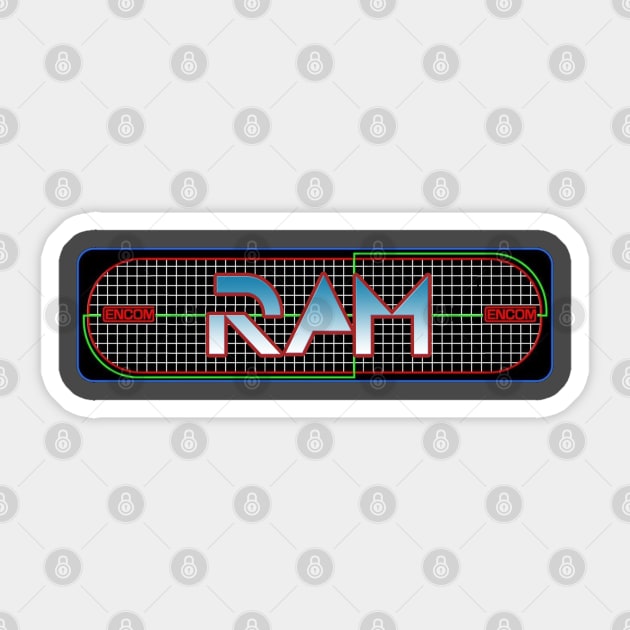 RAM - TRON Video Game Marquee Sticker by RetroZest